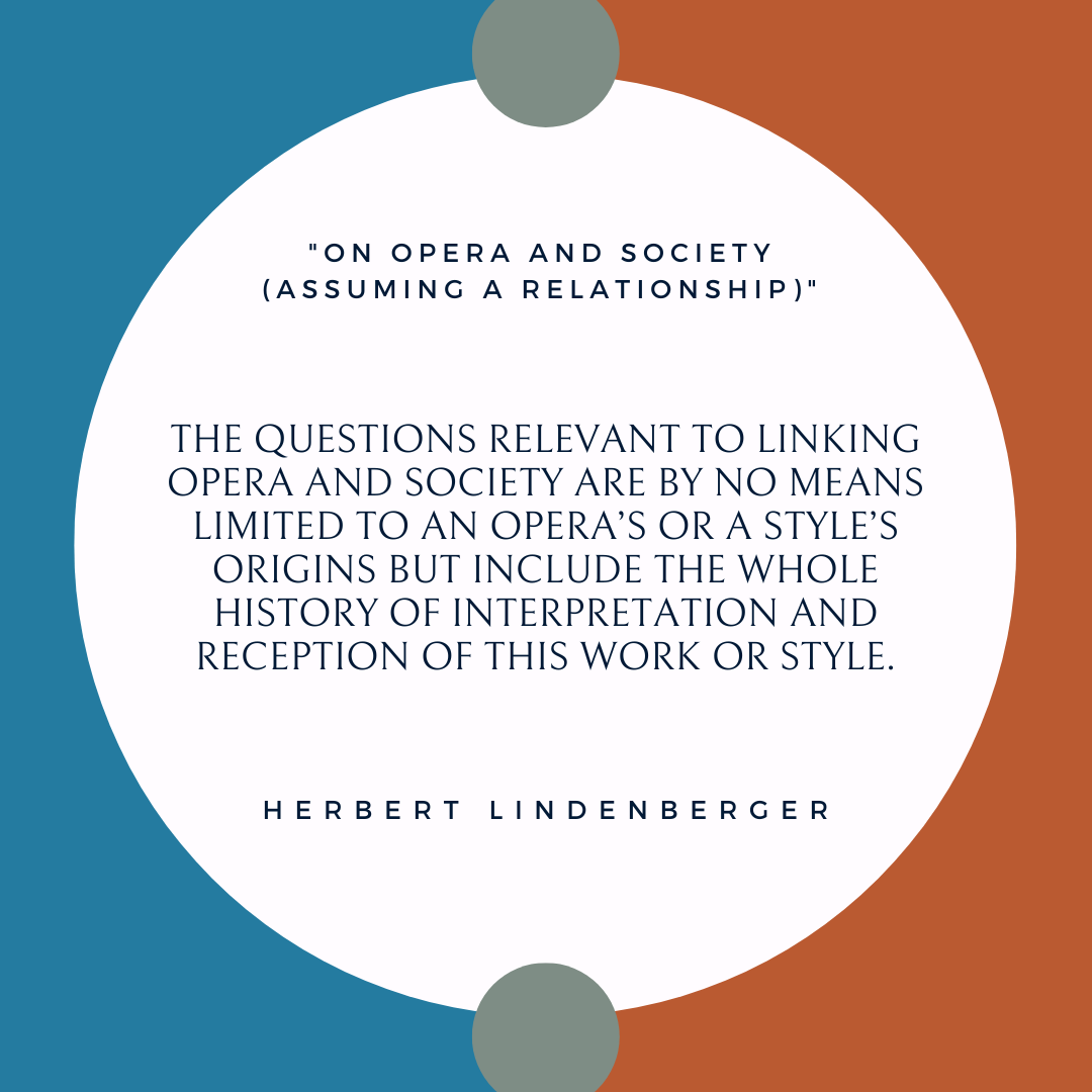 "On opera and society (assuming a relationship)" in Situating Opera: Period, Genre, Reception (Cambridge Studies in Opera) (Cambridge University Press, 2010)